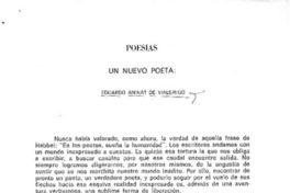 Un Nuevo poeta: Eduardo Aninat de Viale-Rigo  [artículo] Enrique Campos Menéndez.