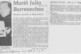 Murió Julio Barrenechea.