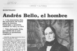Andrés Bello, el hombre