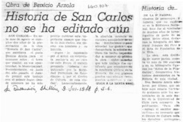 Historia de San Carlos no se ha editado aún.  [artículo]