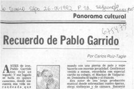 Recuerdo de Pablo Garrido