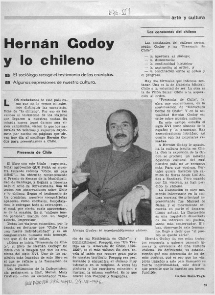 Hernán Godoy y lo chileno
