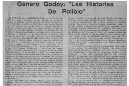 Genaro Godoy, "Las historias de Polibio"