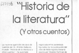 "Historia de la literatura"