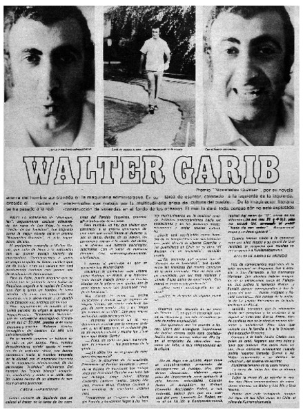 Walter Garib: [entrevista]