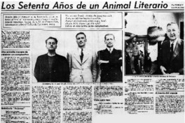 Los Setenta ños de un animal literario : [Entrevista}