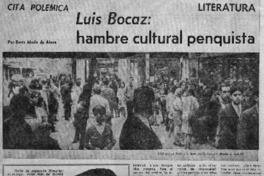 Luis Bocaz: hambre cultural penquista