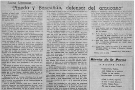 Pineda y Bascuñán, defensor del araucano