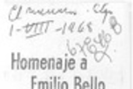 Homenaje a Emilio Bello Codesio.