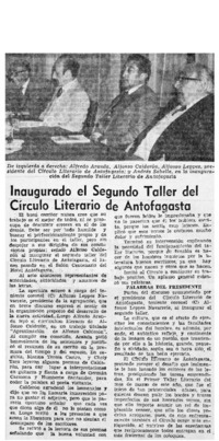 Inaugurado el Segundo Taller del Círculo Literario de Antofagasta.