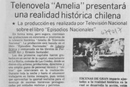Telenovela "Amalia" presentará una realidad histórica chilena.