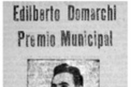 Edilberto Domarchi premio municipal.