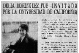 Delia Domínguez fue invitada por la Universidad de California