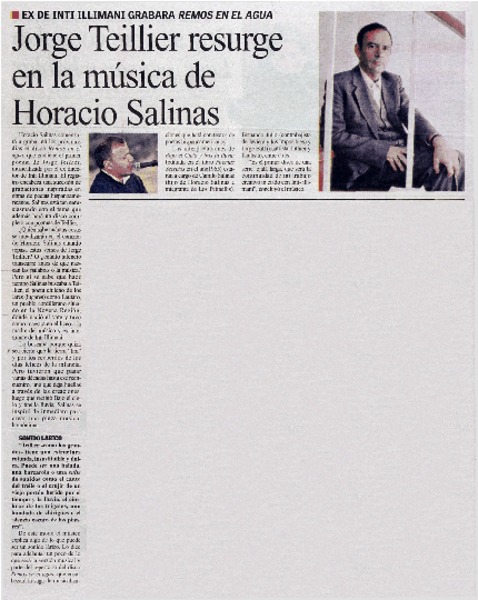 Jorge Teillier resurge en la música de Horacio Salinas.