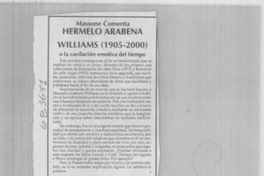 Hermelo Arabena Williams (1905-2000) o la cavilación emotiva del tiempo