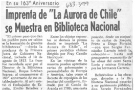 Imprenta de "La Aurora de Chile" se muestra en Biblioteca Nacional.