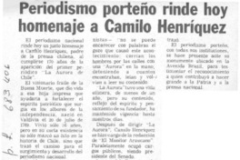 Periodismo porteño rinde hoy homenaje a Camilo Henríquez.