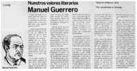 Nuestros valores literarios Manuel Guerrero.