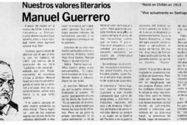 Nuestros valores literarios Manuel Guerrero.