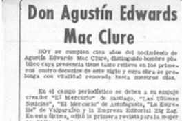 Don Agustín Edwards Mac Clure.