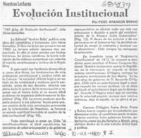 Evolución institucional