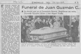 Funeral de Juan Guzmán C.