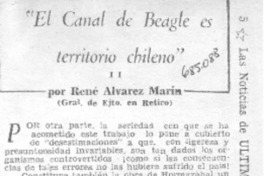 "El Canal de Beagle es territorio chileno" II