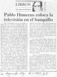 Pablo Huneeus coloca la televisón en el banquillo
