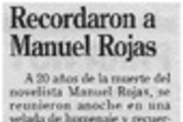 Recordaron a Manuel Rojas.