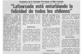 Lafourcade está enturbiando la felicidad de todos los chilenos".