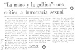 "La Mano y la gallina": una crítica a burocracia sexual.