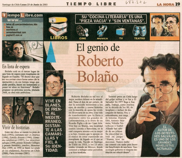 El genio de Roberto Bolaño.