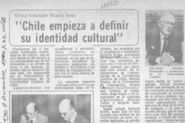 Chile empieza a definir su identidad cultural".