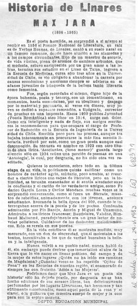 Historia de Linares Max Jara (1886-1965).