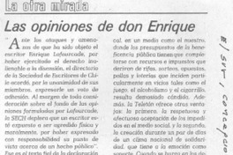 Las opiniones de don Enrique