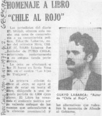 Homenaje a libro "Chile al rojo".