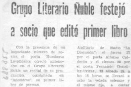 Grupo literario Ñuble festejó a socio que editó primer libro.