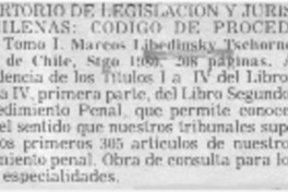 Repertorios de legislación y jurisprudencia chilenas