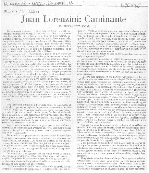Juan Lorenzini: caminante