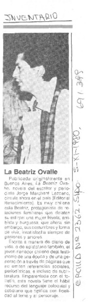 La Beatriz Ovalle.