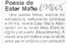 Poesía de Ester Matte.