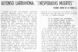Alfonso Larrahona: "Inesperadas muertes"