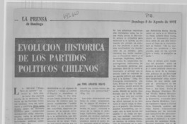 Evolución histórica de los partidos políticos chilenos