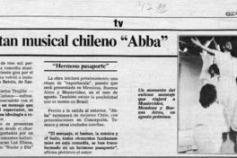 Exportan musical chileno "Abba"  [artículo].