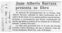 Juan Alberto Barraza presenta su libro  [artículo].