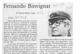 Fernando Binvignat  [artículo] Marino Muñoz Lagos.