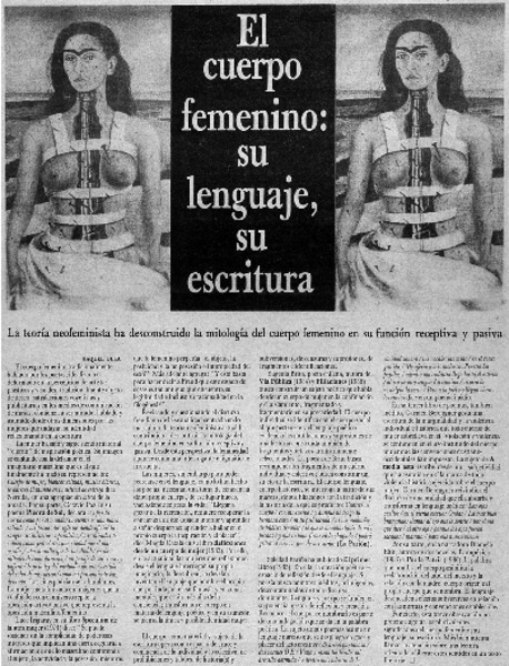 El cuerpo femenino, su lenguaje, su escritura