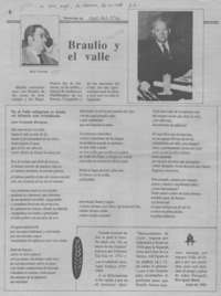 Braulio y el valle  [artículo] Raúl Correa.