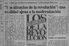 "Los Silencios de la revolución", una realidad ajena a la modernización  [artículo].