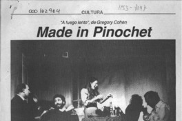Made in Pinochet  [artículo] Juan Andrés Piña.